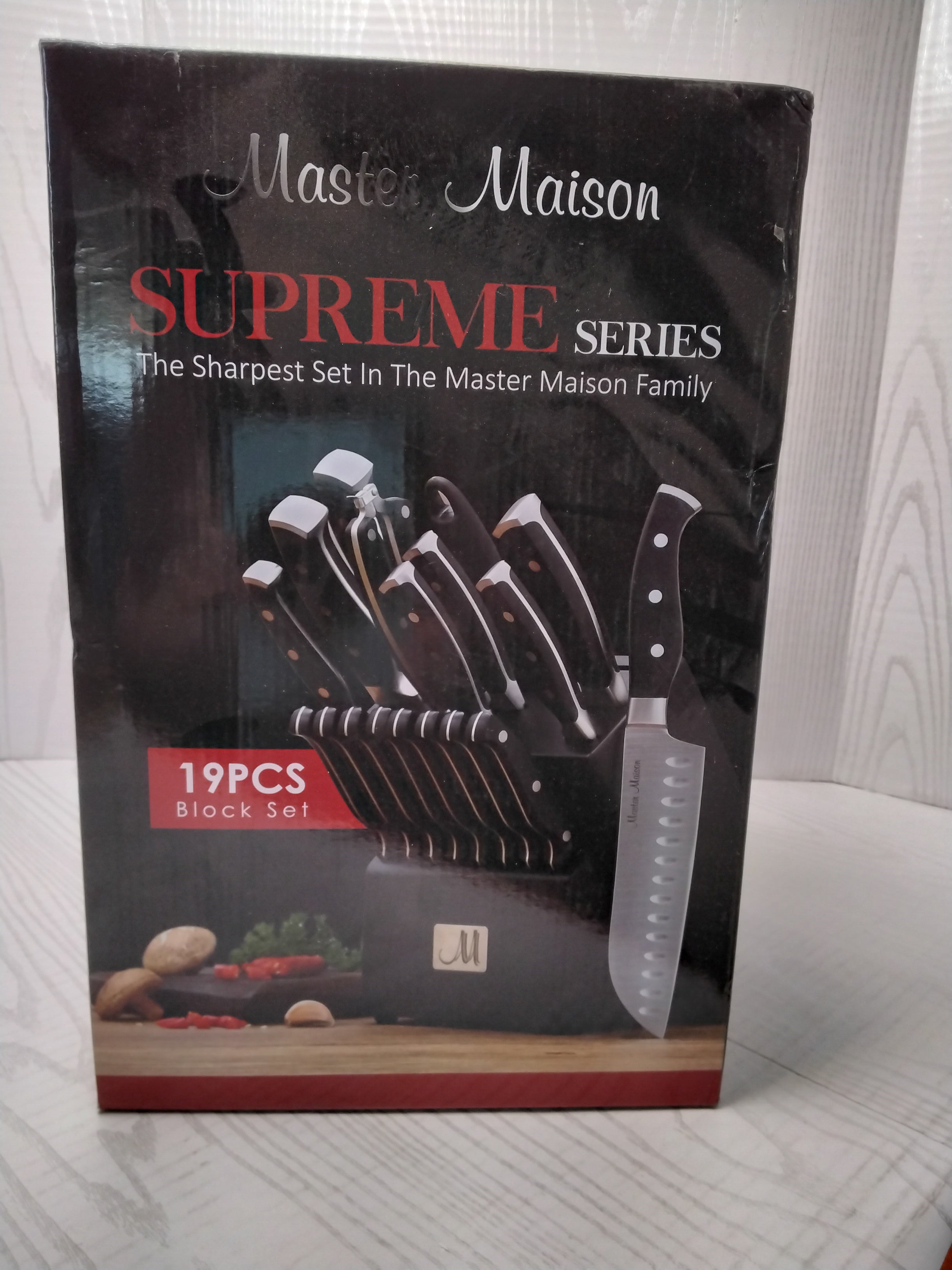 Master Maison 19pc. Supreme Series Knife Set - Black Block (7923020431598)